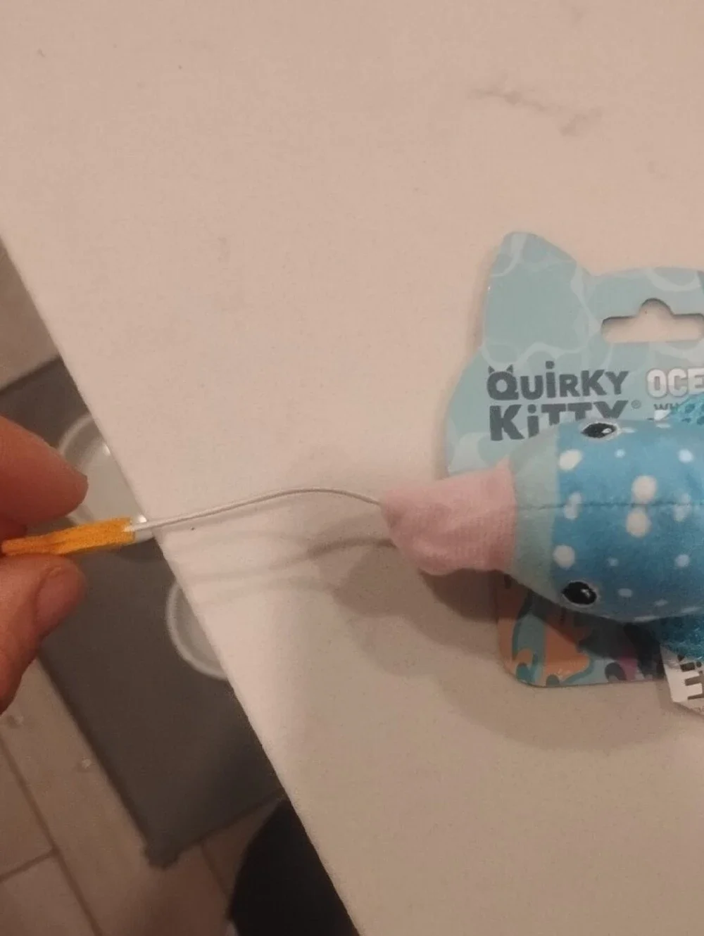 Ocean Cool Blue Plush Squid Cat Toy